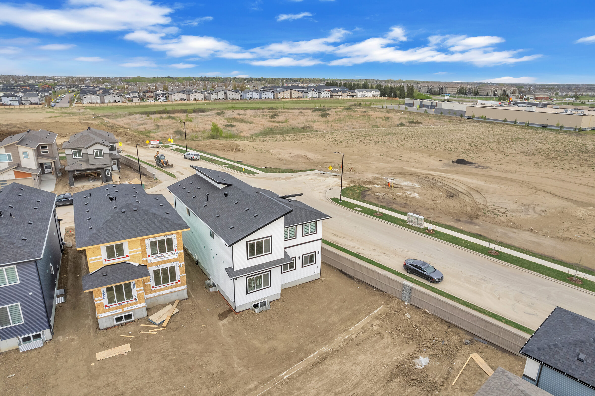 Aerial view of the Woodbend community, Leduc